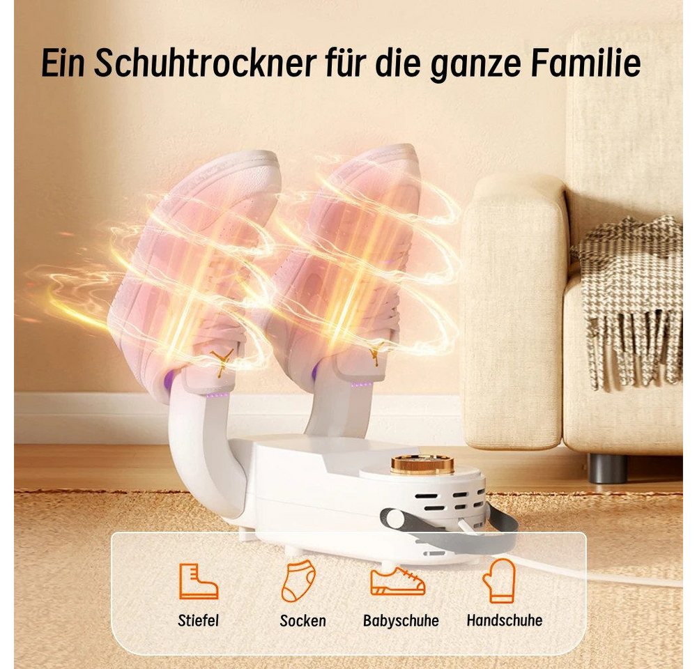 ANYSUN Schuhtrockner elektrisch Schuhheizung Schuhwärmer Stiefeltrockner Handschuhtrockner, 150 W, UV-Geruchsentfernung für Schuhe, Hüte und Skischuhe Bild 4