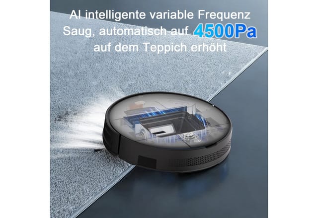 Ruzava Saugroboter Staubsauger Roboter 12000Pa/60W/150min Laufzeit 350 ml Behälter, 60 W, mit Beutel, Saugroboter mit Wischfunktion, 3000Pa/120Min, 2.5kg
