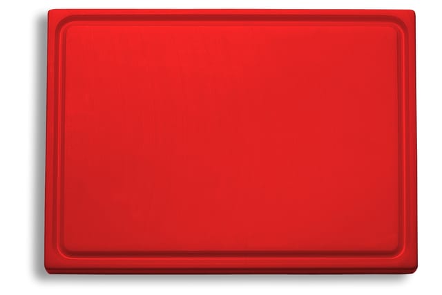 F. DICK Schneidebrett mit Saftrille Kunststoff rot 265x325x18 mm