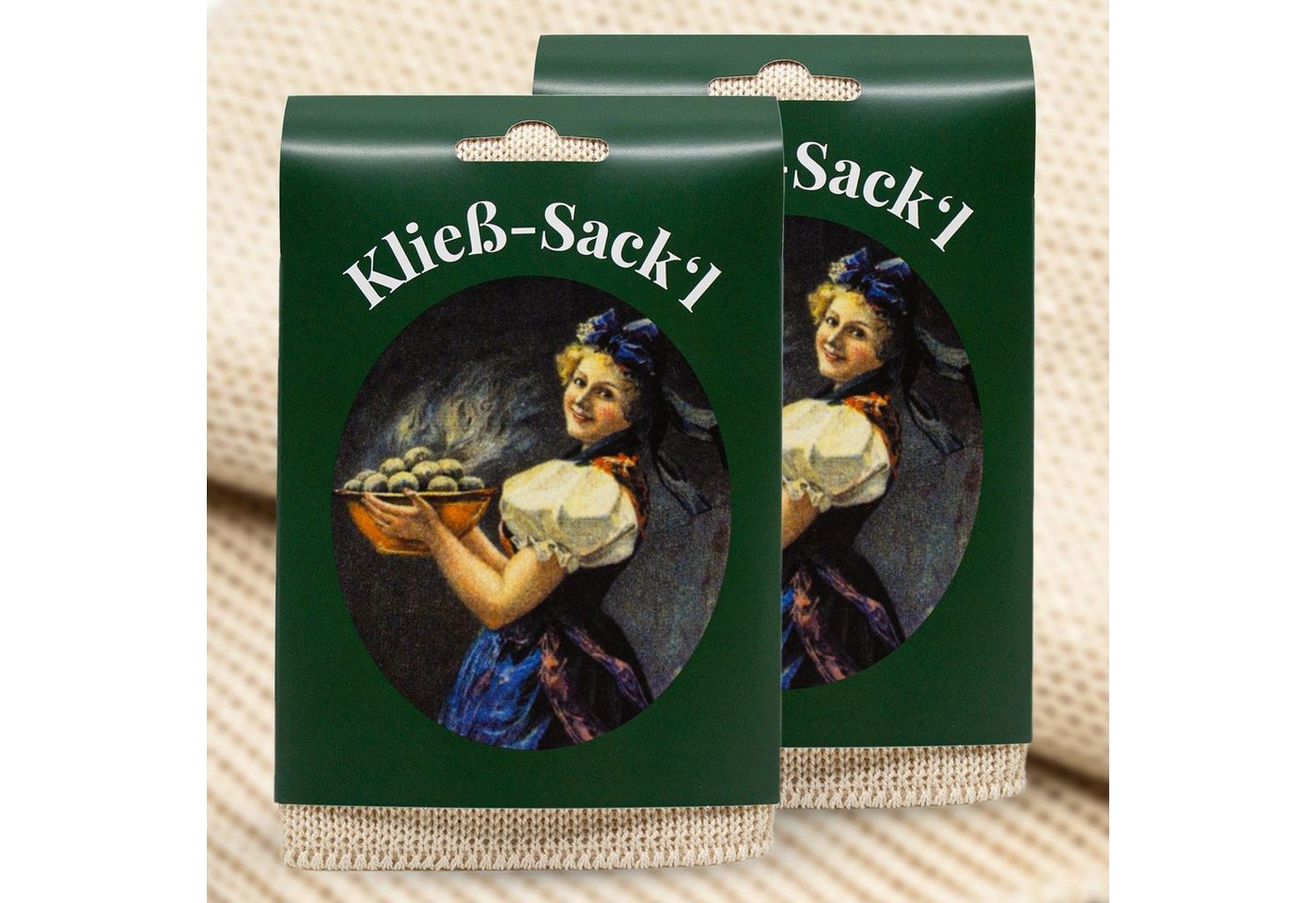 Landwiesen Kartoffelpresse 2 x Kloßsack, Original grüne Klöße selber machen (2 St), Baumwolle, Hergestellt in Deutschland