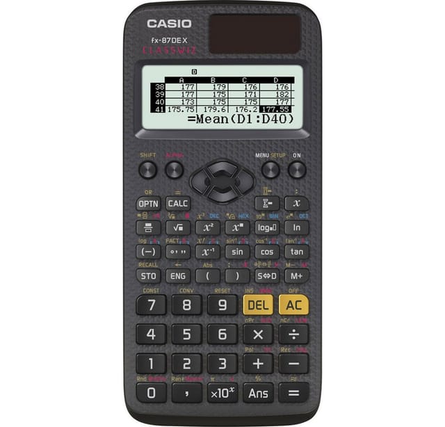 CASIO Taschenrechner Casio FX-87DEX Technisch wissenschaftlicher Rechner Schwarz Display (