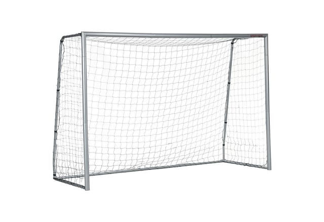 SPORTNOW Fußballtor für Kinder und Erwachsene (Fußball-Tor, 1 St., PE-Netzgewebe), 300 x 120 x 200 cm, Stahl, PE, für Garten, Fußballtraining, Grau