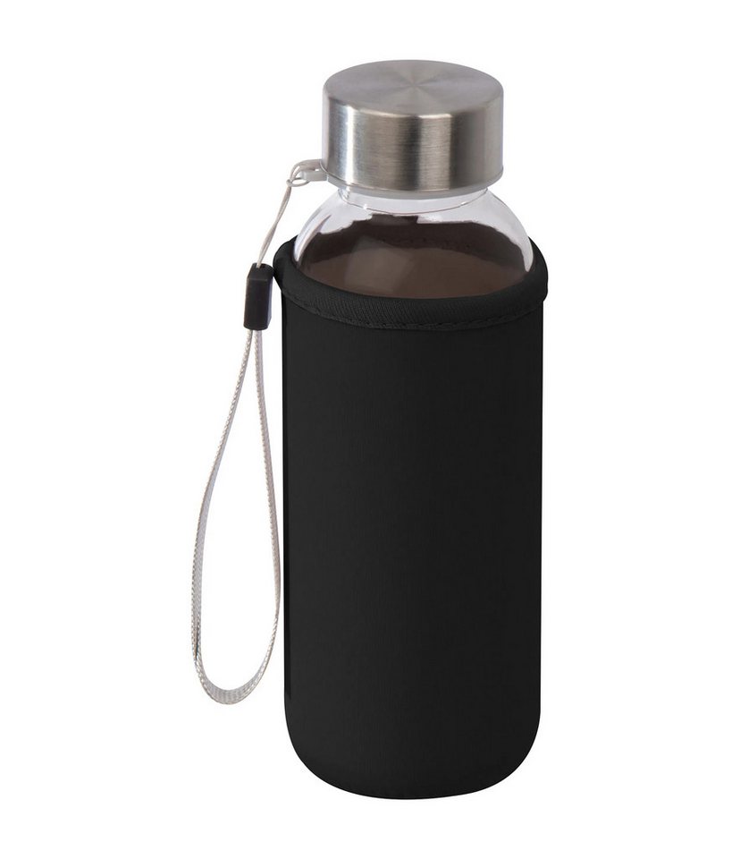 Macma Trinkflasche Glas Trinkflasche mit schwarzen Neoprenüberzug / 300ml / Farbe: transp Bild 4