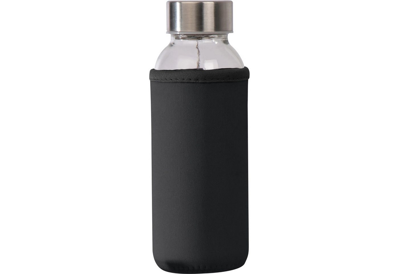 Macma Trinkflasche Glas Trinkflasche mit schwarzen Neoprenüberzug / 300ml / Farbe: transp Bild 5