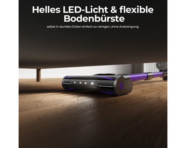Redkey Hand-und Stielstaubsauger 2026 AkkuStaubsauger 85000Pa/500W/100 Akku-Hand-und Stielstaubsauger, 500 W, mit Beutel, Ultraleiser, kabelloser Stabstaubsauger mit intelligentem Display