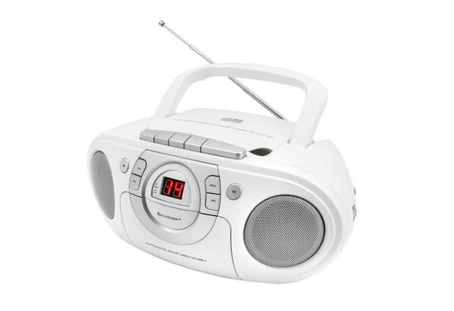 Soundmaster SCD5100WE tragbarer CD-Player Radiorecorder Kassettenrecorder AUX CD-Radiorecorder
