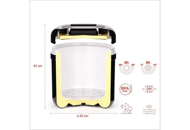 Fuchs Gastronomiebedarf Eiswürfelbehälter Eiswürfeleimer 4 Liter vollisolierter Eiswürfelbehälter Eisbehälter, Kunststoff, (3-tlg), Thermobehälter Eiswürfeleimer mit Deckel