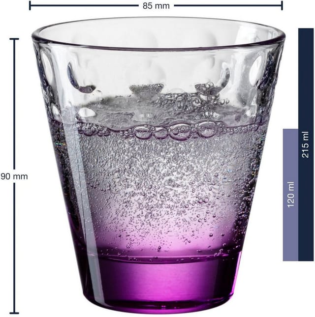 LEONARDO Cocktailglas Leonardo Trinkgläser Optic Bunt Klein (6-teilig)
