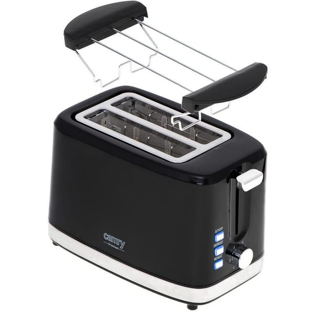 Camry Toaster Camry CR 3218 Toaster mit Brötschenaufsatz schwarz