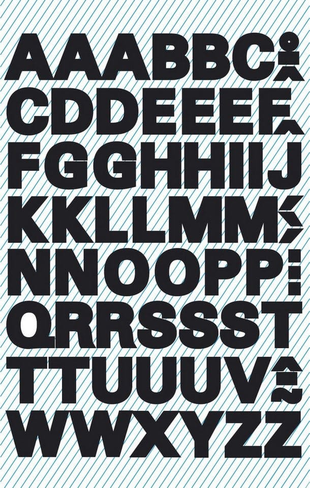 Avery Zweckform Aufkleber 3780 Buchstaben-Etiketten - A-Z 95 mm schwarz selbstklebend wetterfest