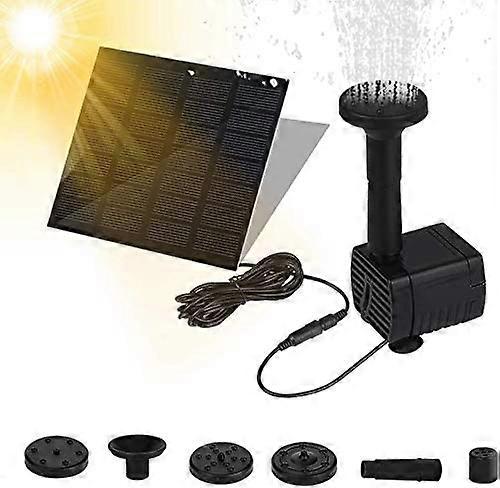 Solar-teichpumpe Mit Integriertem Akku, 4 Springbrunnen-designs Für Den Außenbereich