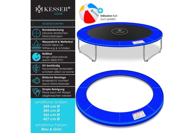 KESSER Gartentrampolin, Trampolin Randabdeckung 244 305 366 426 cm 30cm