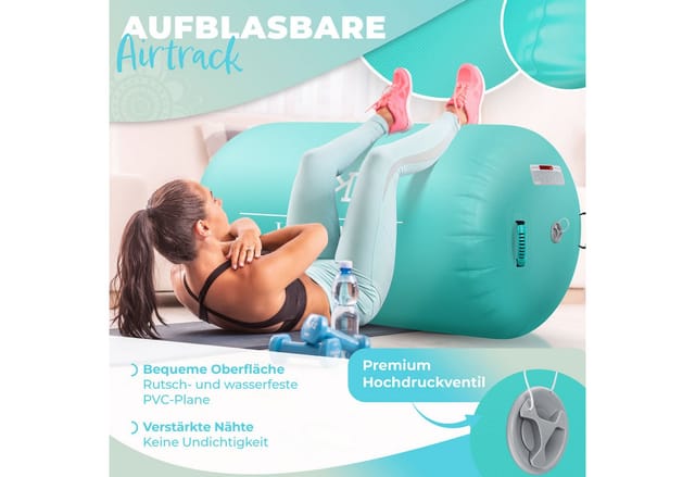 KESSER Gymnastikmatte, Aufblasbare Air Roll Airtrack, Gymnastik-Rolle inkl. Tragetasche