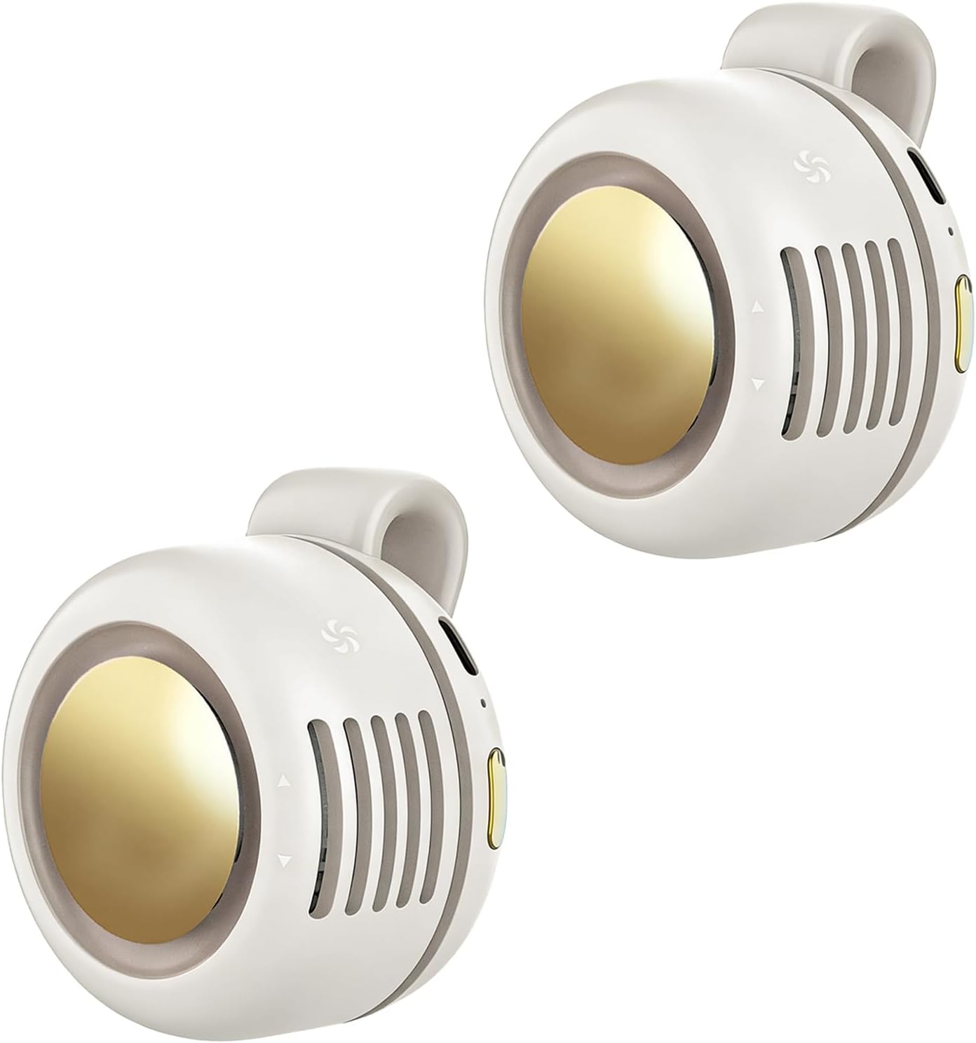 Set Mit 2 Tragbaren Clip-ventilatoren, Mini-usb-wiederaufladbar, 360° Drehbar, 3 Geschwindigkeitsstufen, Leise Und Klingenlos