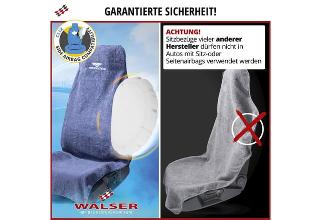 WALSER Autositzauflage Sitzaufleger Multicover grau, 1 Stück, 1-tlg.