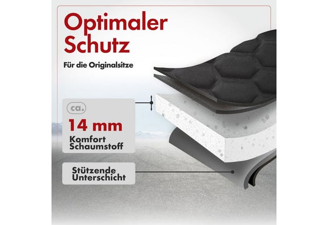 WALSER Autositzauflage Sitzaufleger Valtteri, 1 Stück, 1-tlg.
