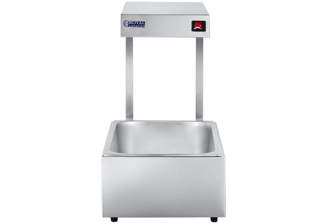 Royal Catering Speisenwärmer Wärmebrücke 500 W 20 l Pommeswärmer GN 1/1 Edelstahl Halogen 80 °C