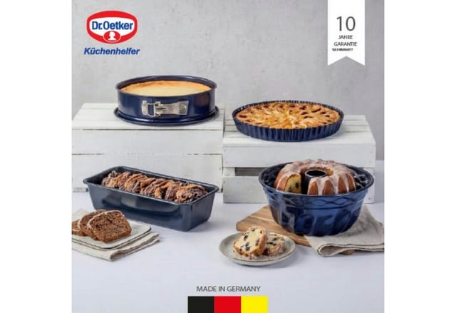 Dr. Oetker Küchenhelfer Back-Set Backformen-Set "Back-Liebe Emaille", 4-teilig