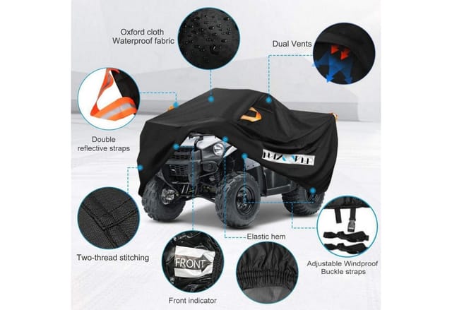 LuxusKollektion Abdeckhaube XXXL ATV Abdeckung wasserdicht Heavy Duty 102 Inches 300D Oxford Cloth