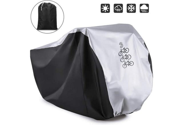 LuxusKollektion Abdeckhaube Fahrradabdeckung für 3 Fahrräder wasserdicht, UV-Schutz 200x105x110 cm