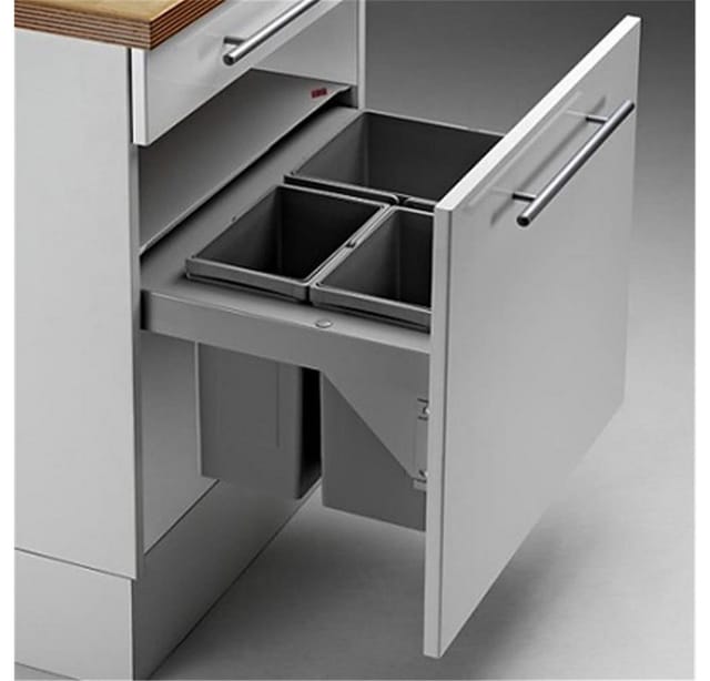 WESCO Mülleimer 839603-11 Pullboy Soft Shorty 60 SW (17+2x8 Liter)