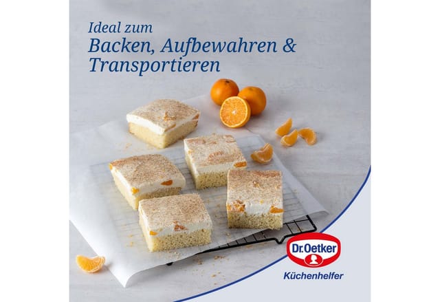 Dr. Oetker Küchenhelfer Backblech mit Transporthaube & Griffen