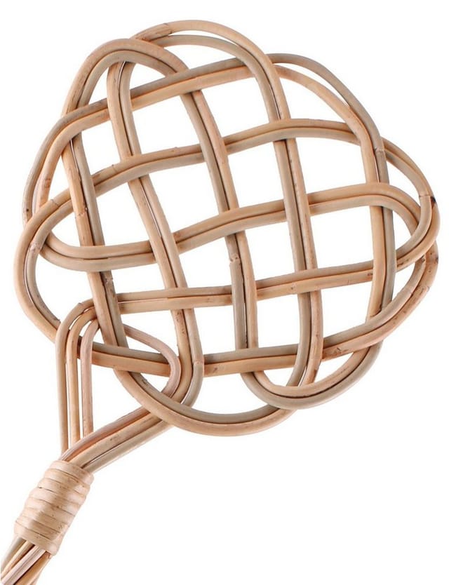 BigDean Teppichkehrer Teppichklopfer Rattan Handklopfer Teppich Klopfer Handmade, ., (Packung, 1-tlg., Teppichklopfer), 2 Fädig, Handgeflochte, Rattan