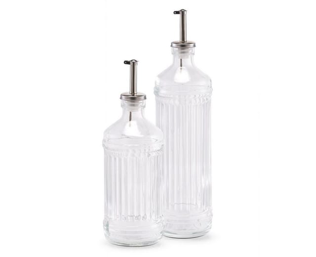 Zeller Present Ölspender Essig-/Ölflasche, 730 ml, Glas, transparent, Ø7,8 x 30 cm