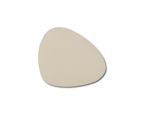 Zeller Present Glasuntersetzer Glasuntersetzer-Set, 6-tlg., Kunstleder, creme, 12 x 10 cm