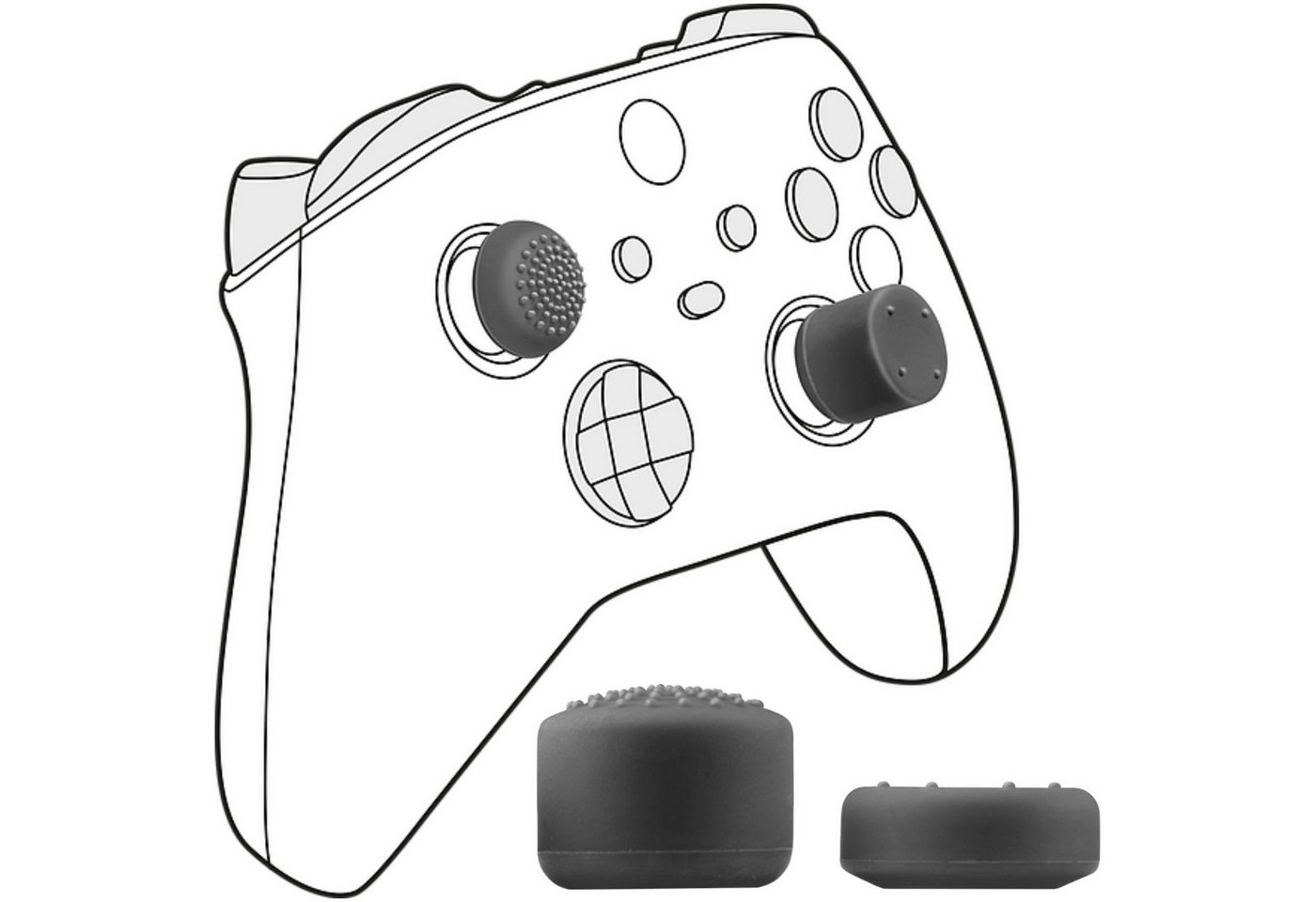 Speedlink STIX Pro Controller Cap Set Kappen Thumb-Grips Controller (Set, 8 St., 8x Trigger Thumb-Grips Gamepad Anti-Rutsch flach + XXL mit Wölbung) Bild 3