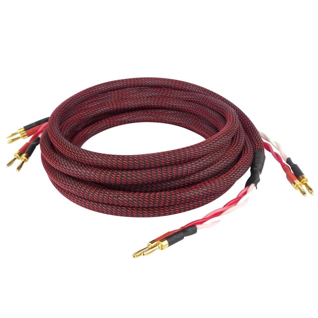 Dynavox Perfect Sound Lautsprecherkabel Paar - Kabel mit Bananensteckern Audio-Kabel, Bananenstecker, (300 cm), Kabeldurchmesser ca. 12 mm