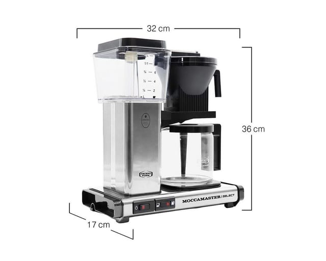 Moccamaster Filterkaffeemaschine, 1.25l Kaffeekanne, Warmhaltefunktion