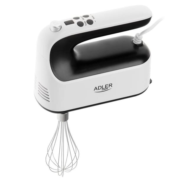Adler Handmixer Adler AD 4229 Handmixer 600 Watt mit Rührbesen, Knethaken, Schneebesen