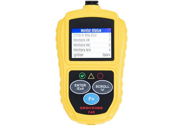 MSW OBD2-Diagnosegerät OBD2-Scanner Kfz 18 V LCD 9 Modi Fehlercodes VIN IDs CVN PCM ECU MIL