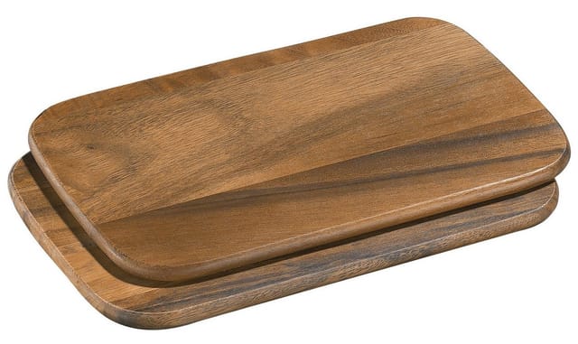 ZASSENHAUS Schneidebrett Frühstücksbrett 26 x 17 cm 2er-Set, Akazienholz, (Schneidebretter)