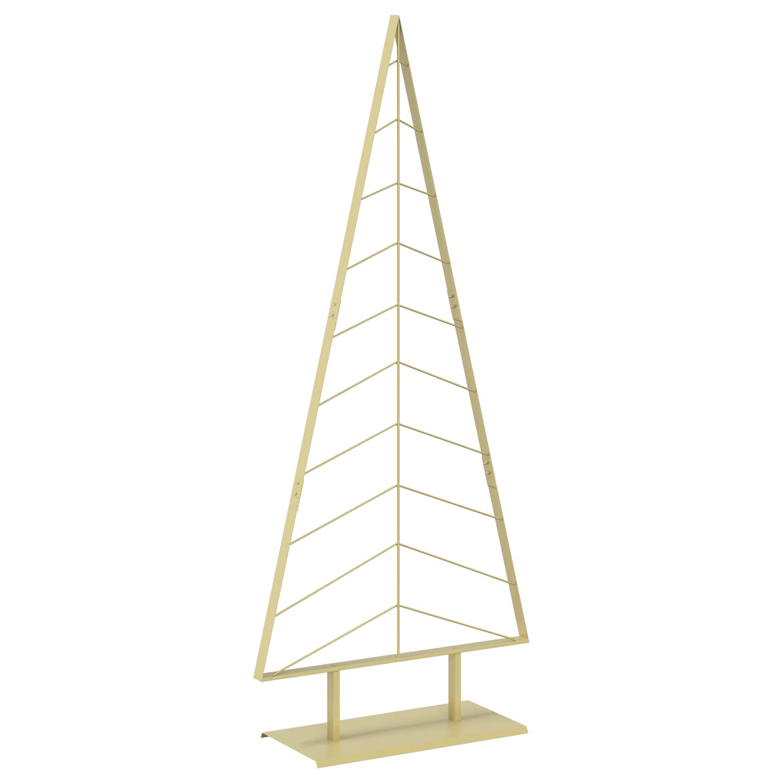Metall-weihnachtsbaum Mit Ständer Kuopio 210 Cm Stahl Gold Vidaxl