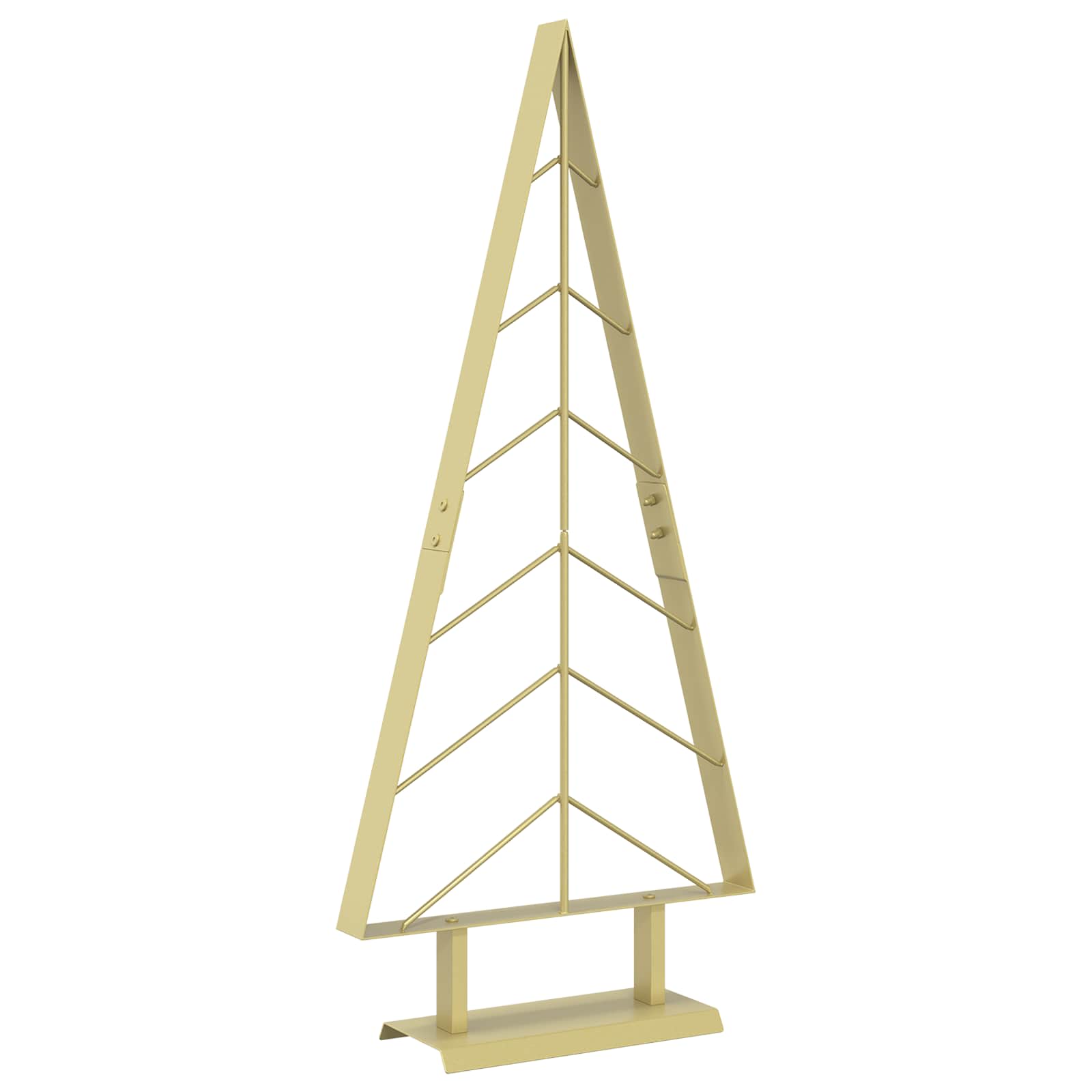 Metall-weihnachtsbaum Mit Ständer Kuopio 90 Cm Stahl Gold Vidaxl