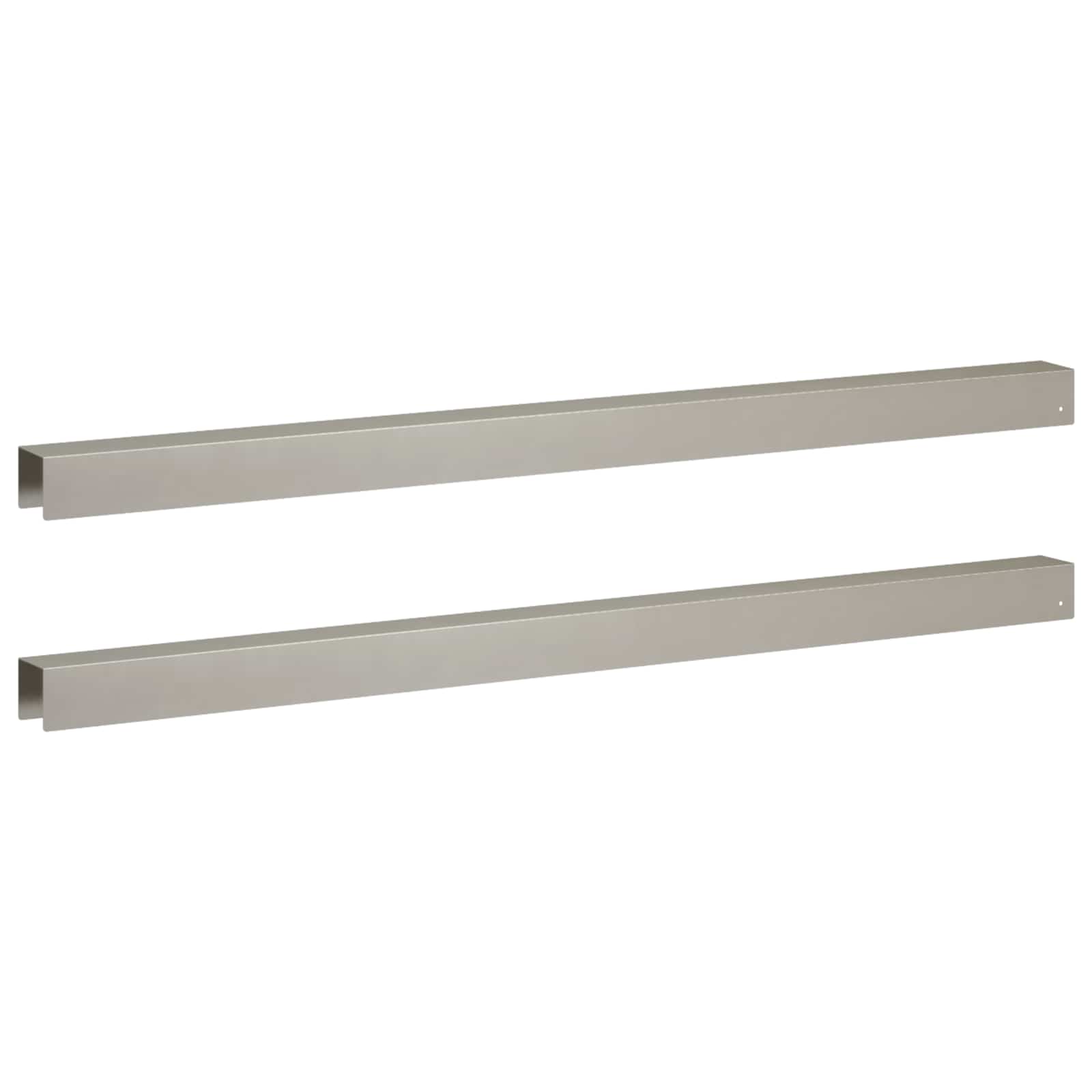 Garten-abdeckprofil 2 Stk. 100 X 5 X 5 Cm Edelstahl Silber Vidaxl