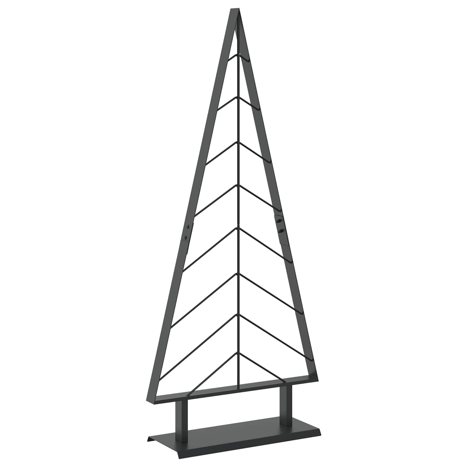 Metall-weihnachtsbaum Mit Ständer Kuopio 125 Cm Stahl Schwarz Vidaxl