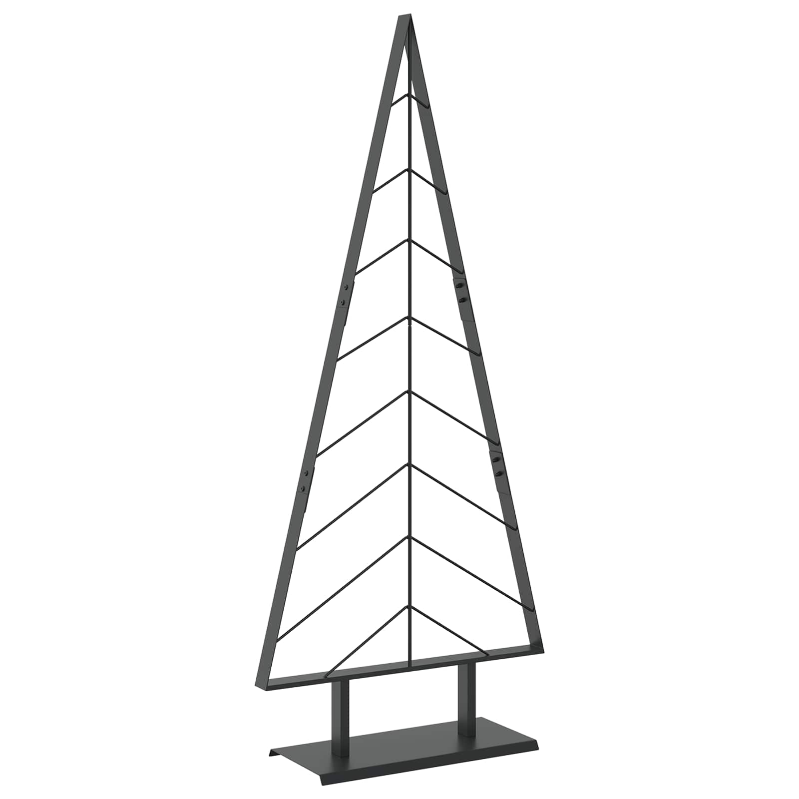 Metall-weihnachtsbaum Mit Ständer Kuopio 150 Cm Stahl Schwarz Vidaxl