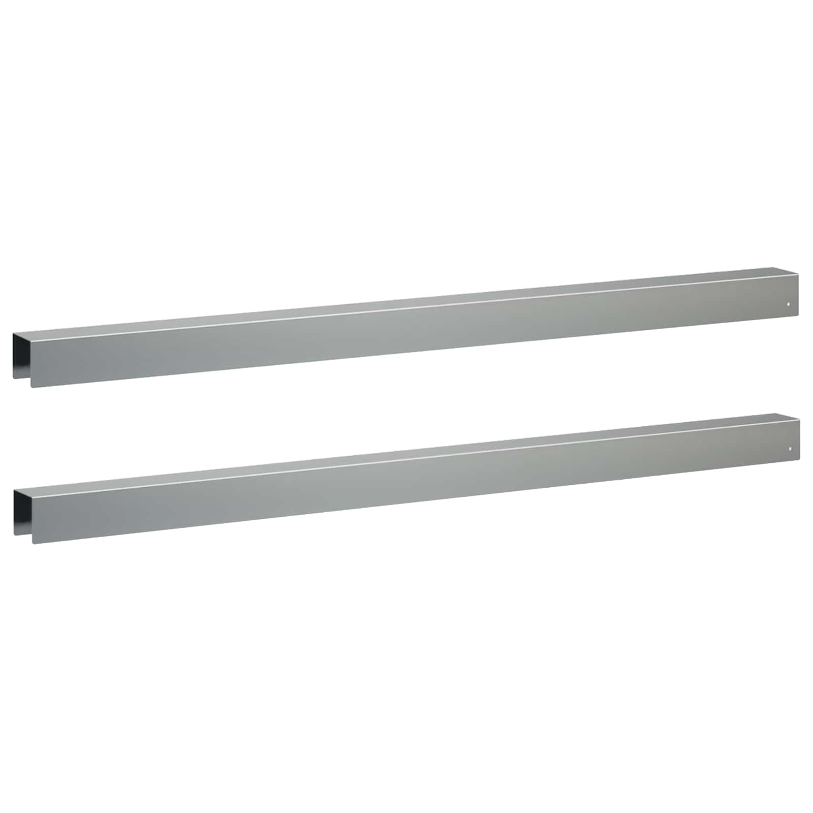 Garten-abdeckprofil 2 Stk. 100 X 5 X 5 Cm Verzinkter Stahl Vidaxl