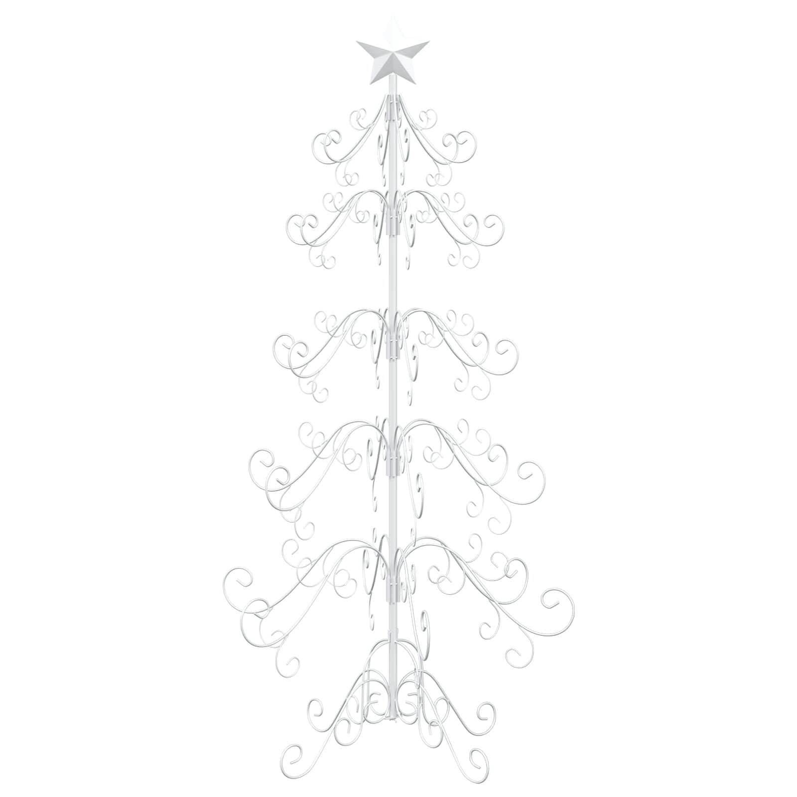 Metall Weihnachtsbaum Kuopio 150 Cm Stahl White Vidaxl