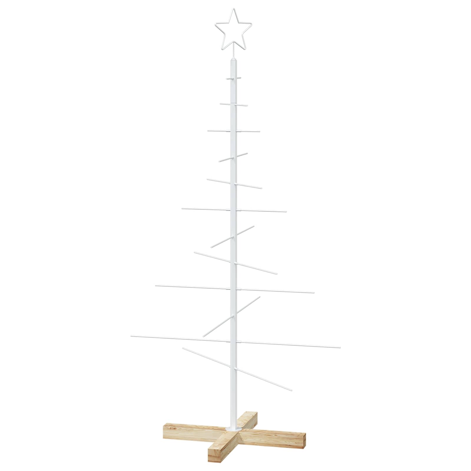 Metall-weihnachtsbaum Mit Ständer Kuopio 120 Cm Stahl Weiß Vidaxl