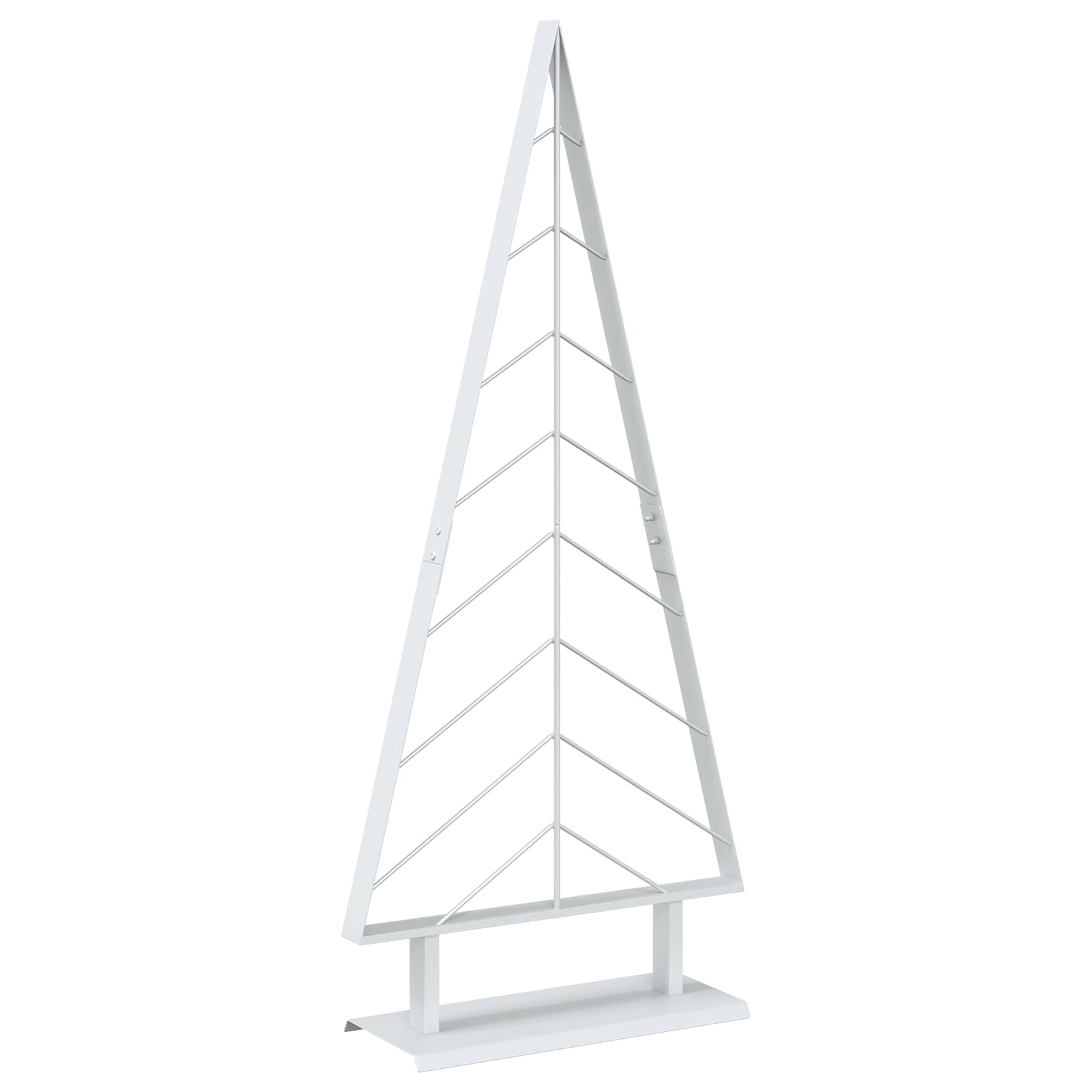 Metall-weihnachtsbaum Mit Ständer Kuopio 125 Cm Stahl Weiß Vidaxl