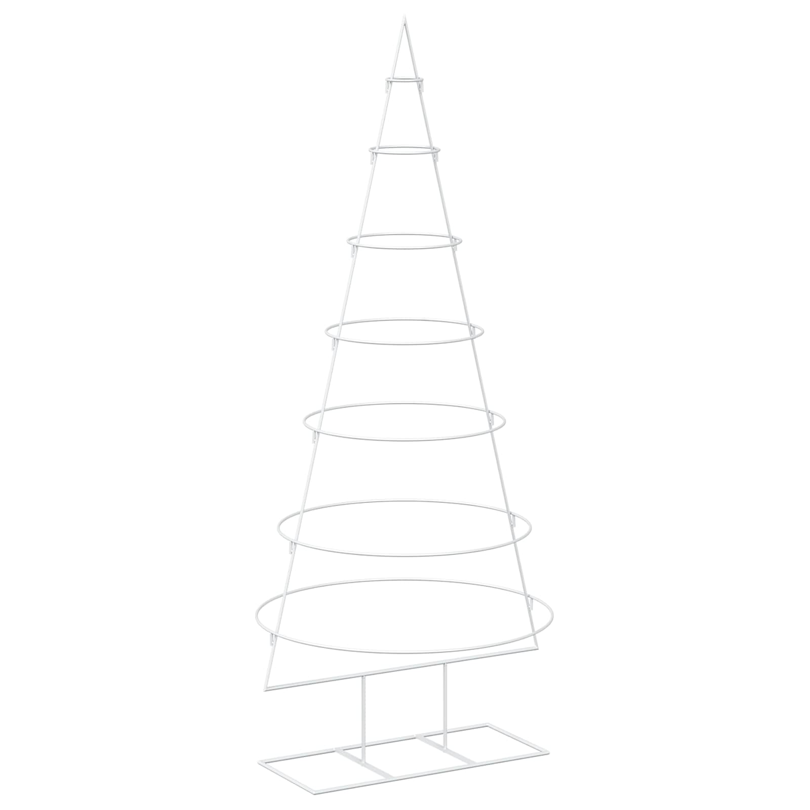 Metall-weihnachtsbaum Mit Ständer Kuopio 180 Cm Stahl Weiß Vidaxl