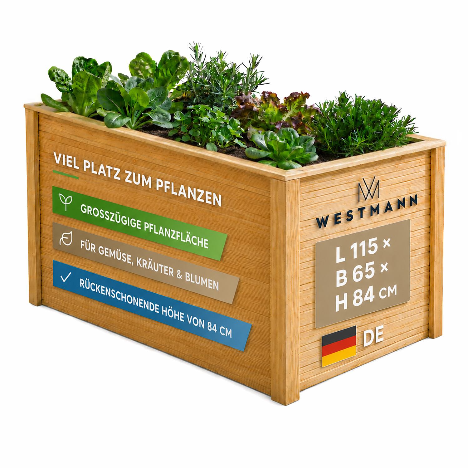 Westmann Larius 115 Garten Hochbeet Aus Holz Lärchenholz