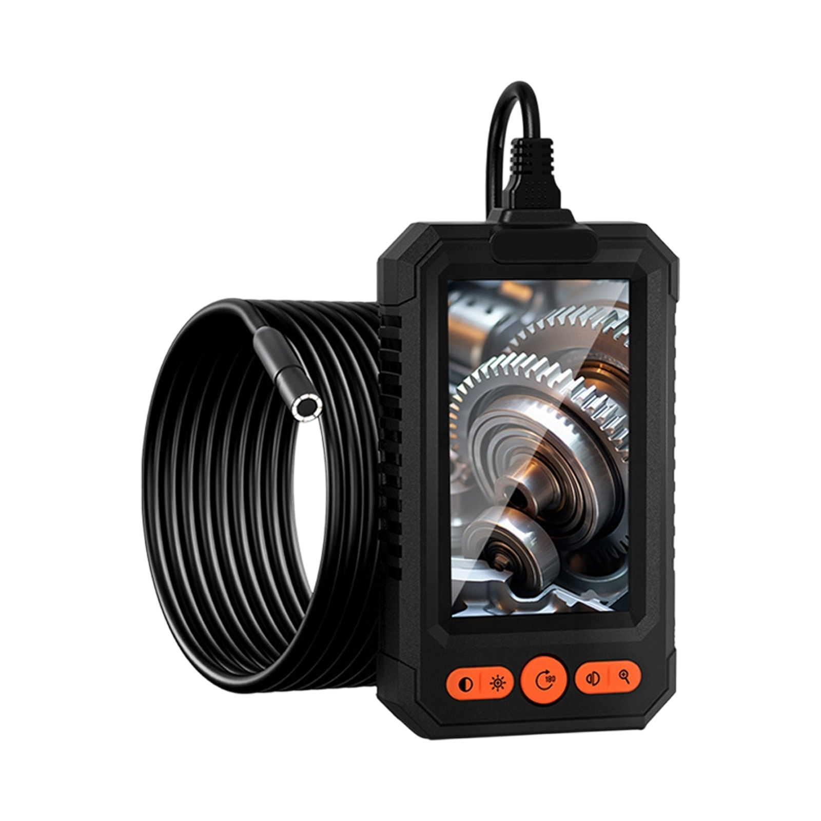 Endoskopkamera Mit Beleuchtetem Display – Inspektionskamera Mit 8-mm-objektiv Und 8 Leds, Wasserdichtes Endoskop Mit 2 M Halbstarrem Kabel Für Den Einsatz In Autos, Haushalt Und Industrie