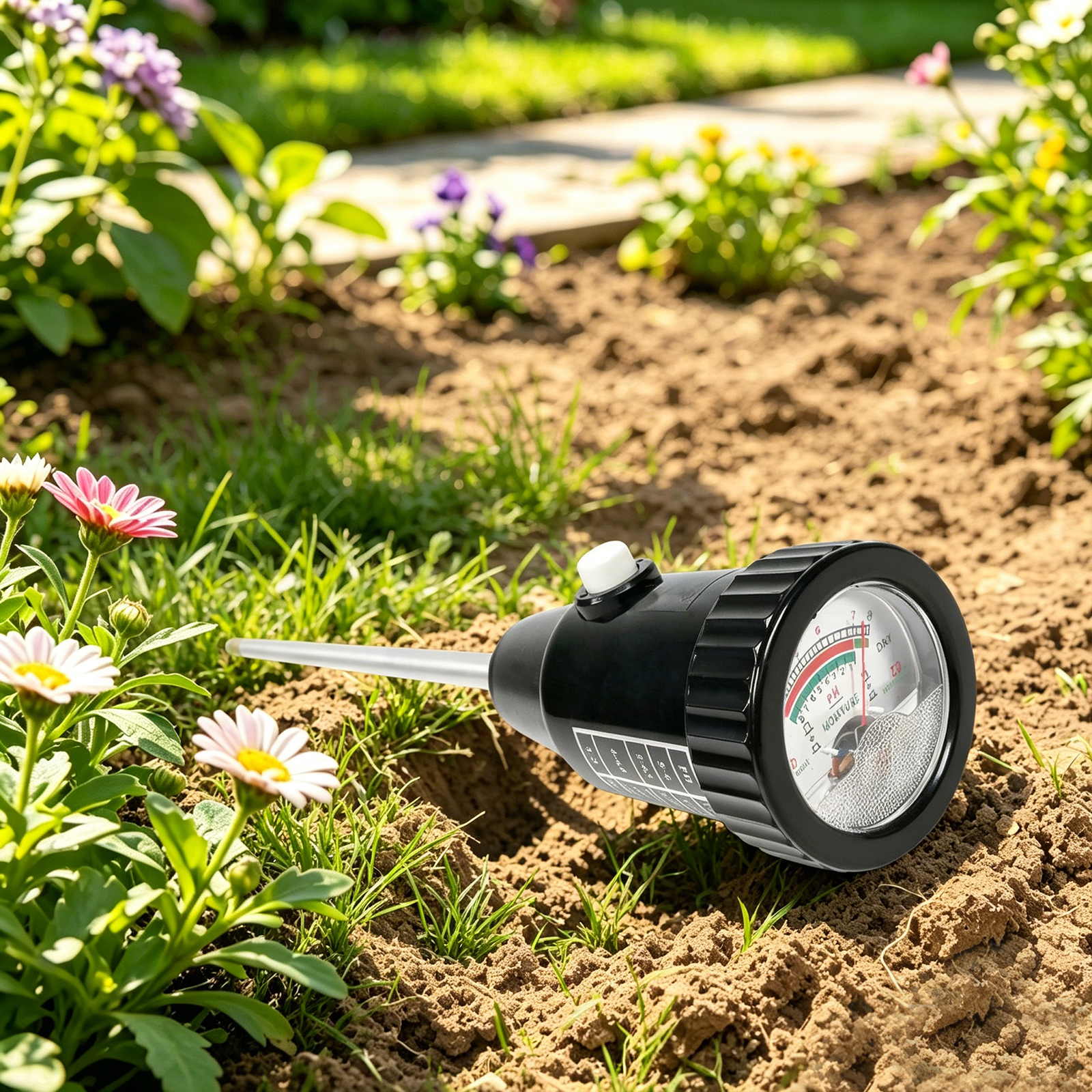 2-in-1 Bodentestgerät, Sonde Mit 300 Mm Länge, Feuchtigkeits-/ph-messgerät Für Boden, Geeignet Für Garten, Landwirtschaft Und Rasen, Funktioniert Ohne Batterien