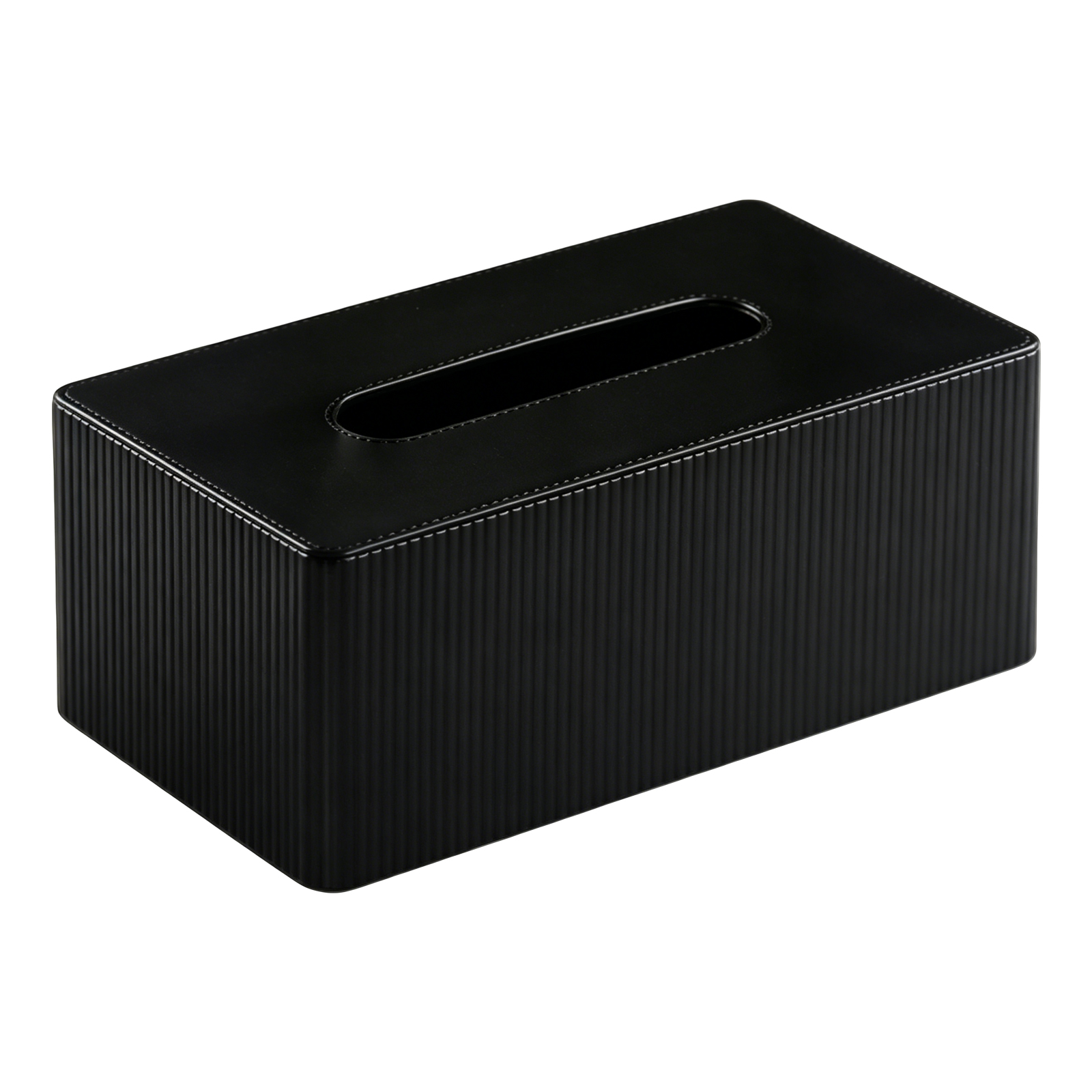 Taschentuchbox, Rechteckige Taschentuchbox Für Wohnzimmer, Badezimmer Und Büro – Taschentuchspender Aus Kunstleder (schwarz, Rechteckig)