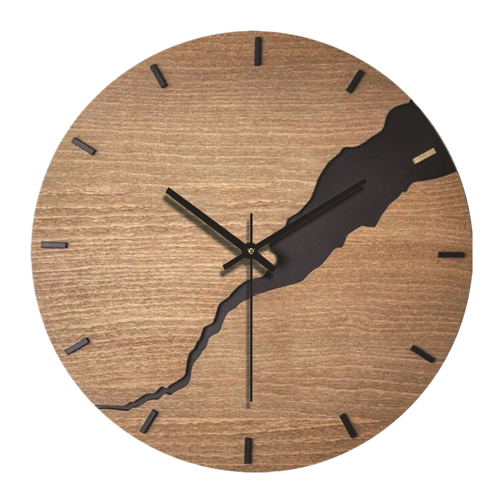 Geräuschlose Wanduhr Aus Holz Im Modernen Stil, Für Büro, Wohnzimmer, Küche, Schule Oder Kinderzimmer (30 Cm)